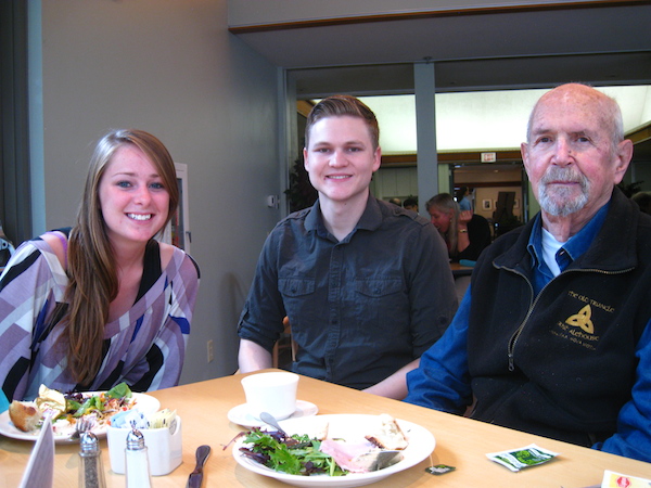 Ticho Award winners having lunch 